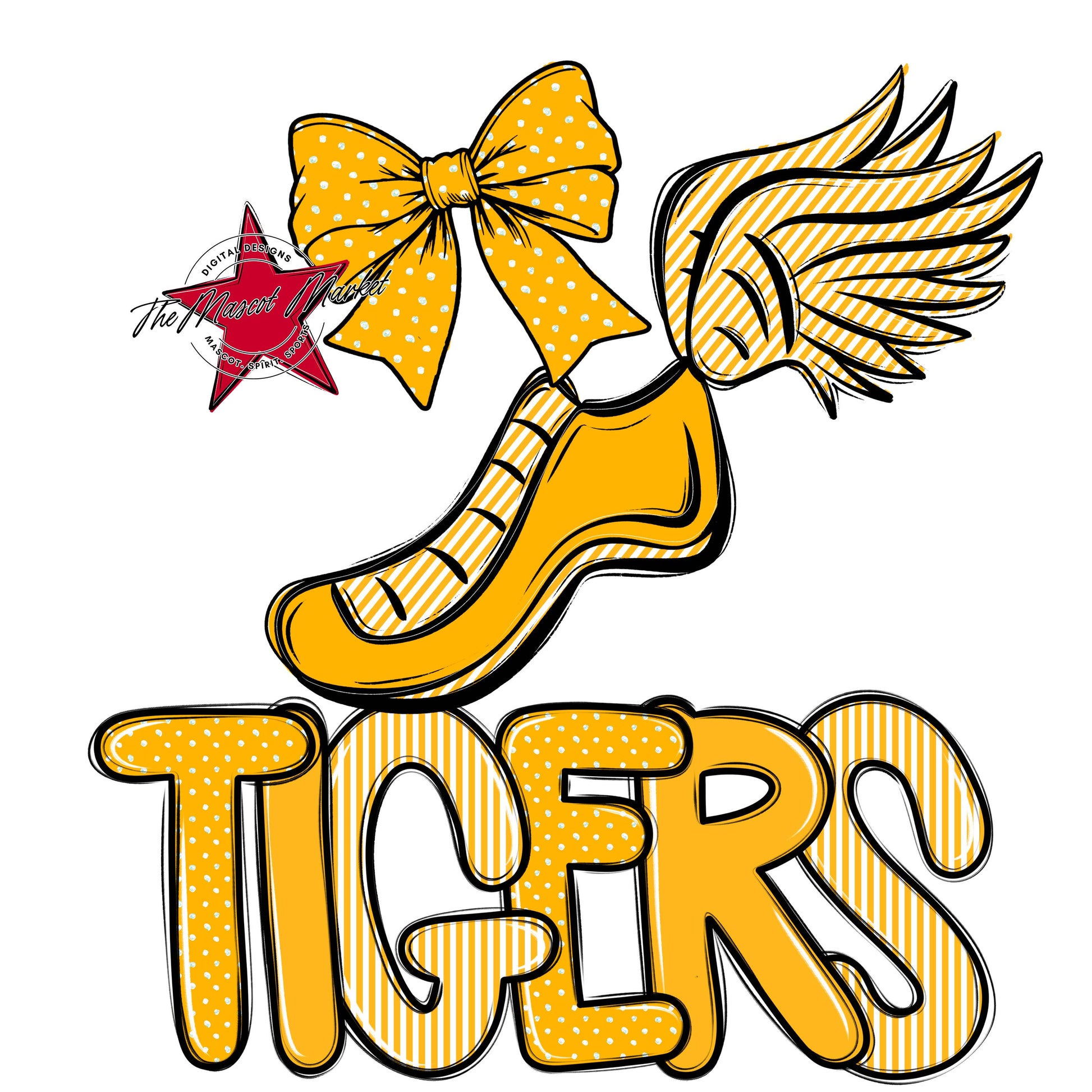 Tigers Track Spirit Design-Yellow