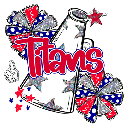 Titans Alpha Megaphone Design-Blue-Red