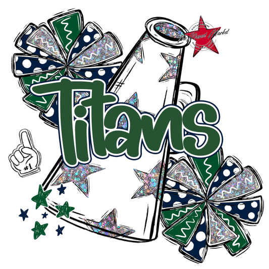 Titans Alpha Megaphone Design-Navy-Green