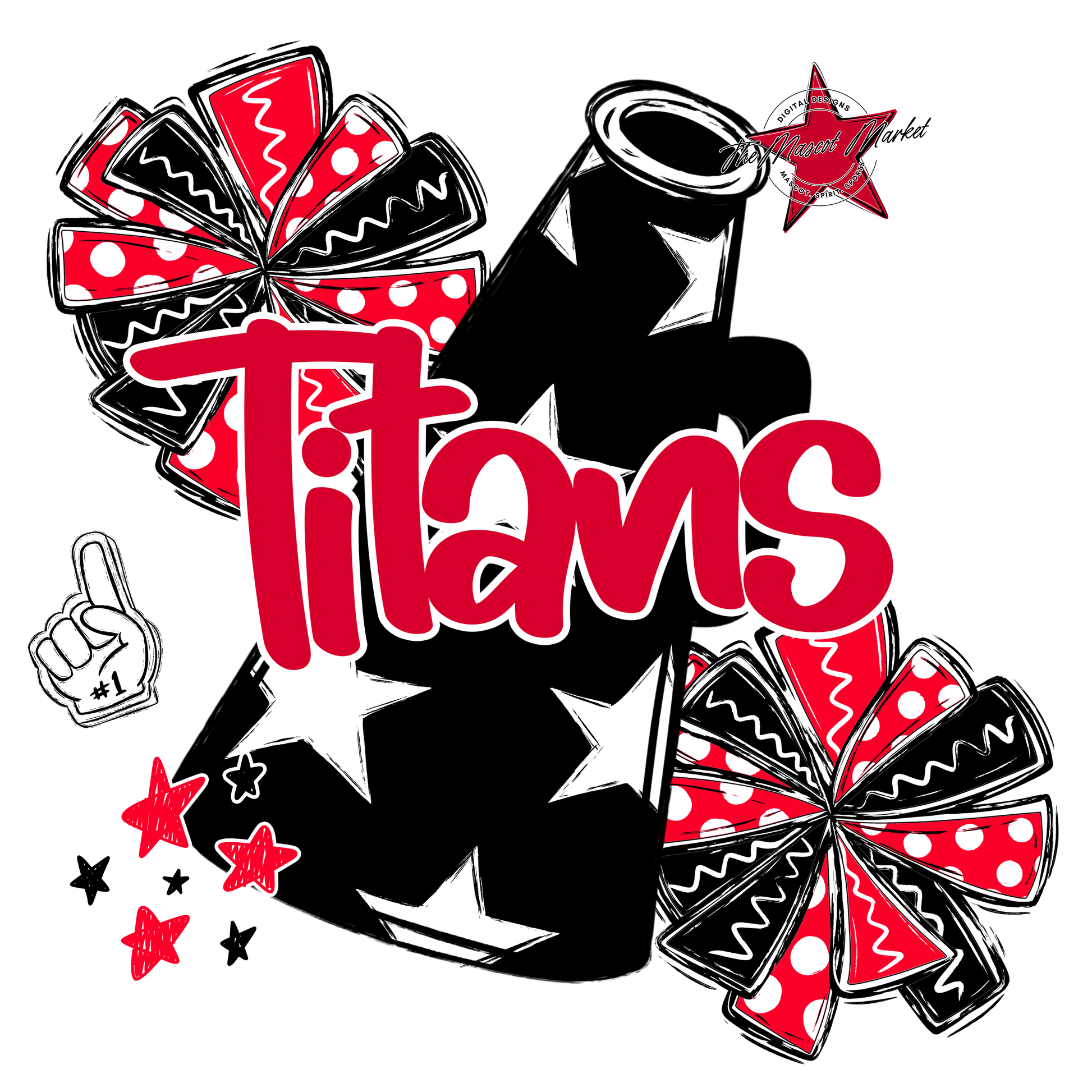 Titans Alpha Megaphone Design-Red