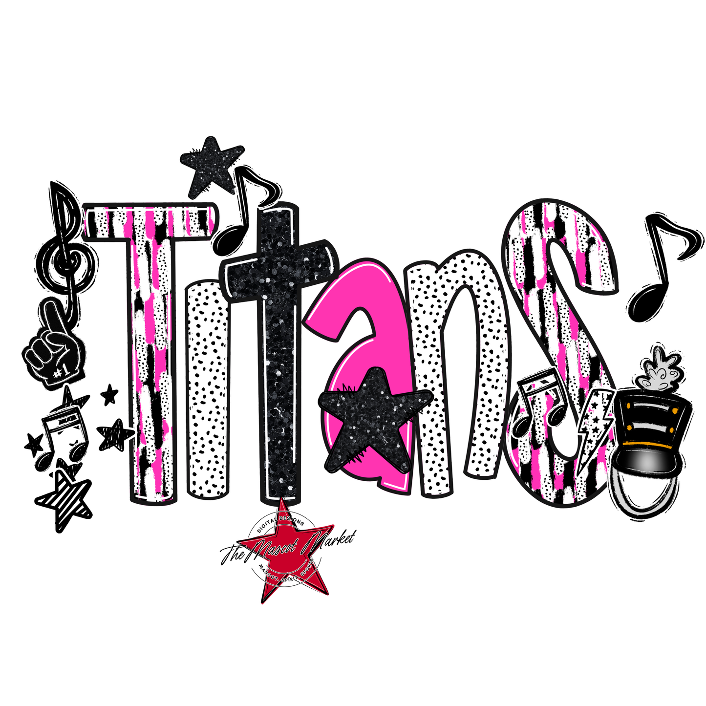 Titans Band Scrape-Pink