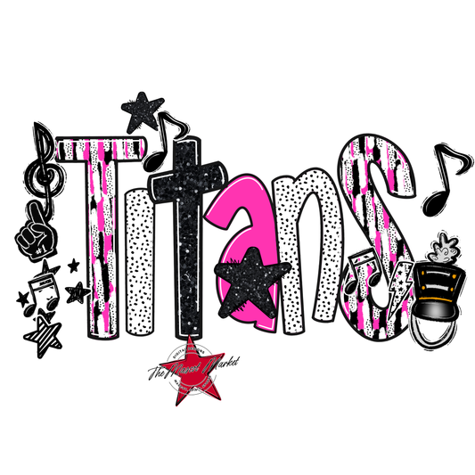 Titans Band Scrape-Pink