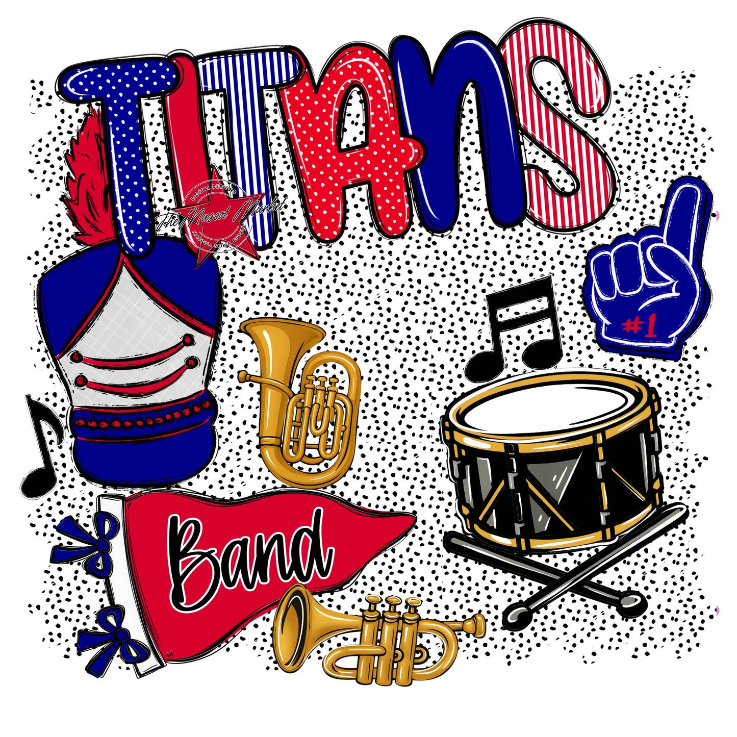 Titans Band Spirit-Blue & Red