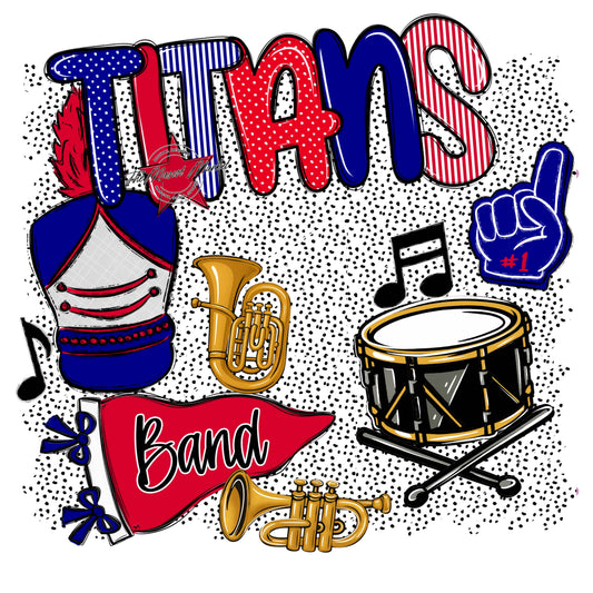 Titans Band Spirit-Blue & Red
