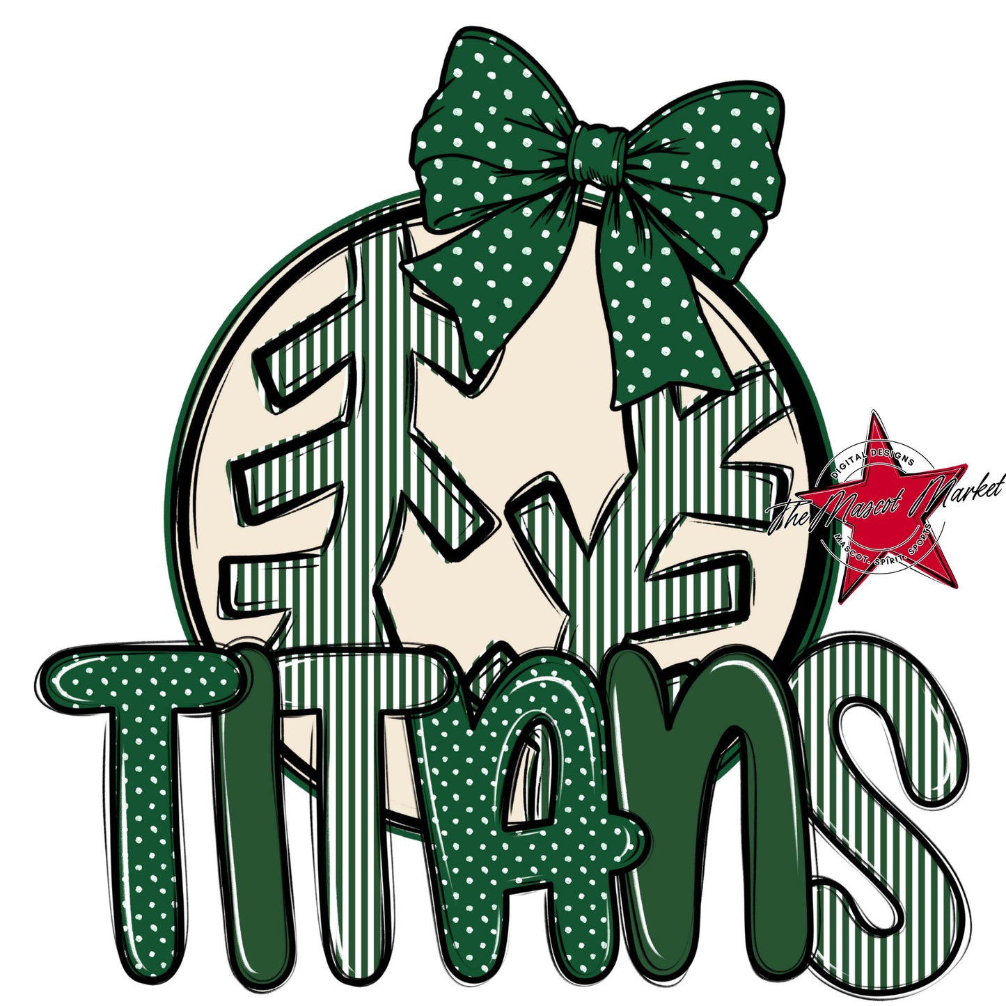 Titans Baseball-Softball Spirit Design-Green