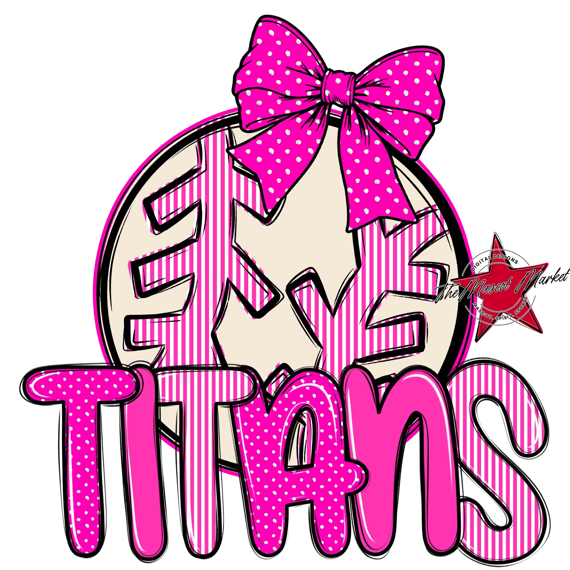 Titans Baseball-Softball Spirit Design-Pink
