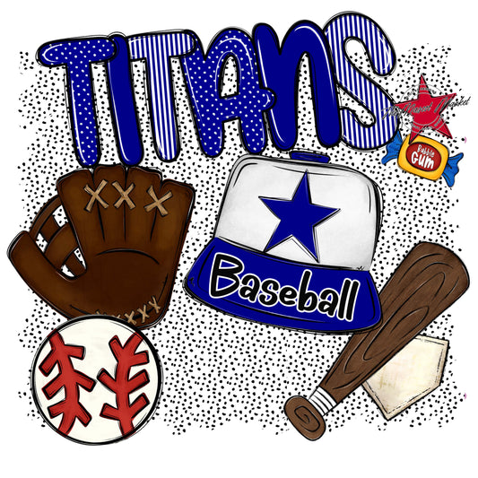 Titans Baseball Spirit-Blue