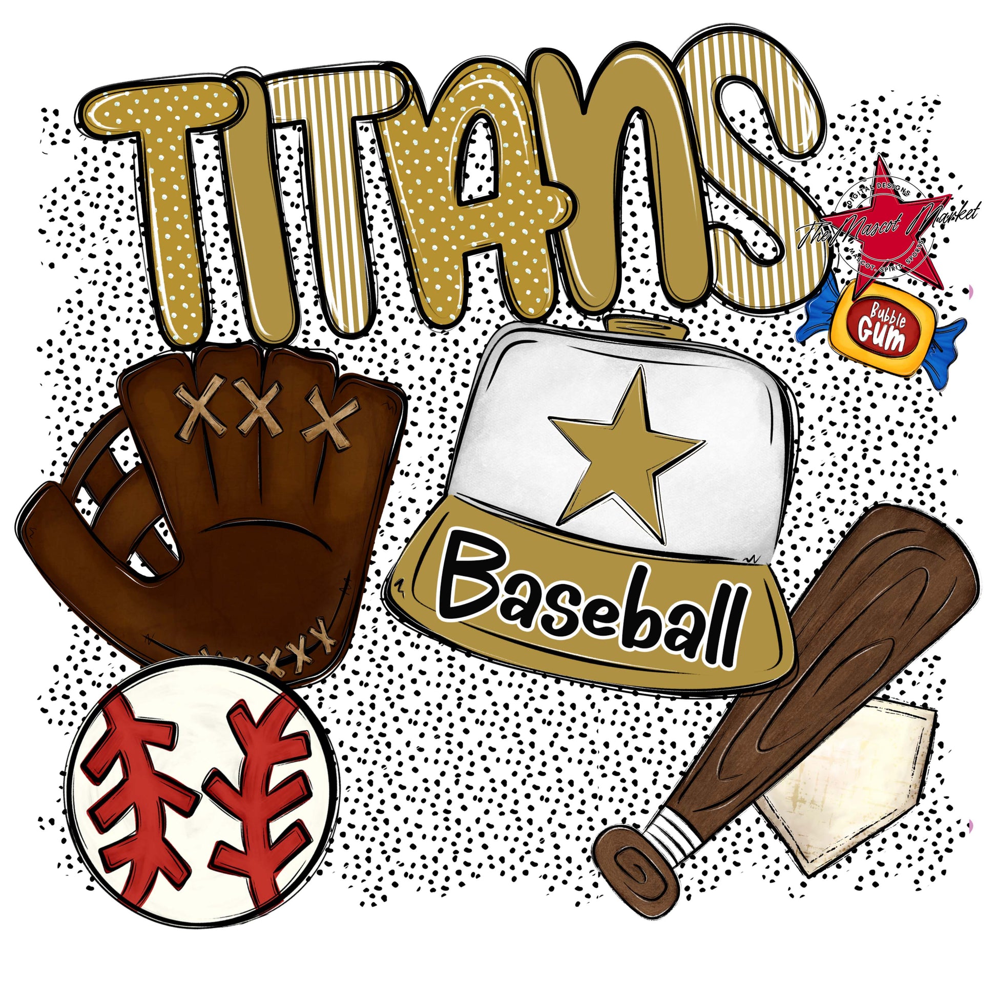 Titans Baseball Spirit-Gold
