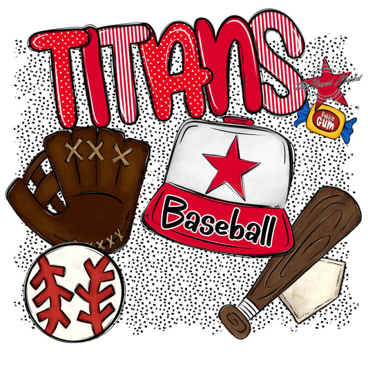 Titans Baseball Spirit-Red