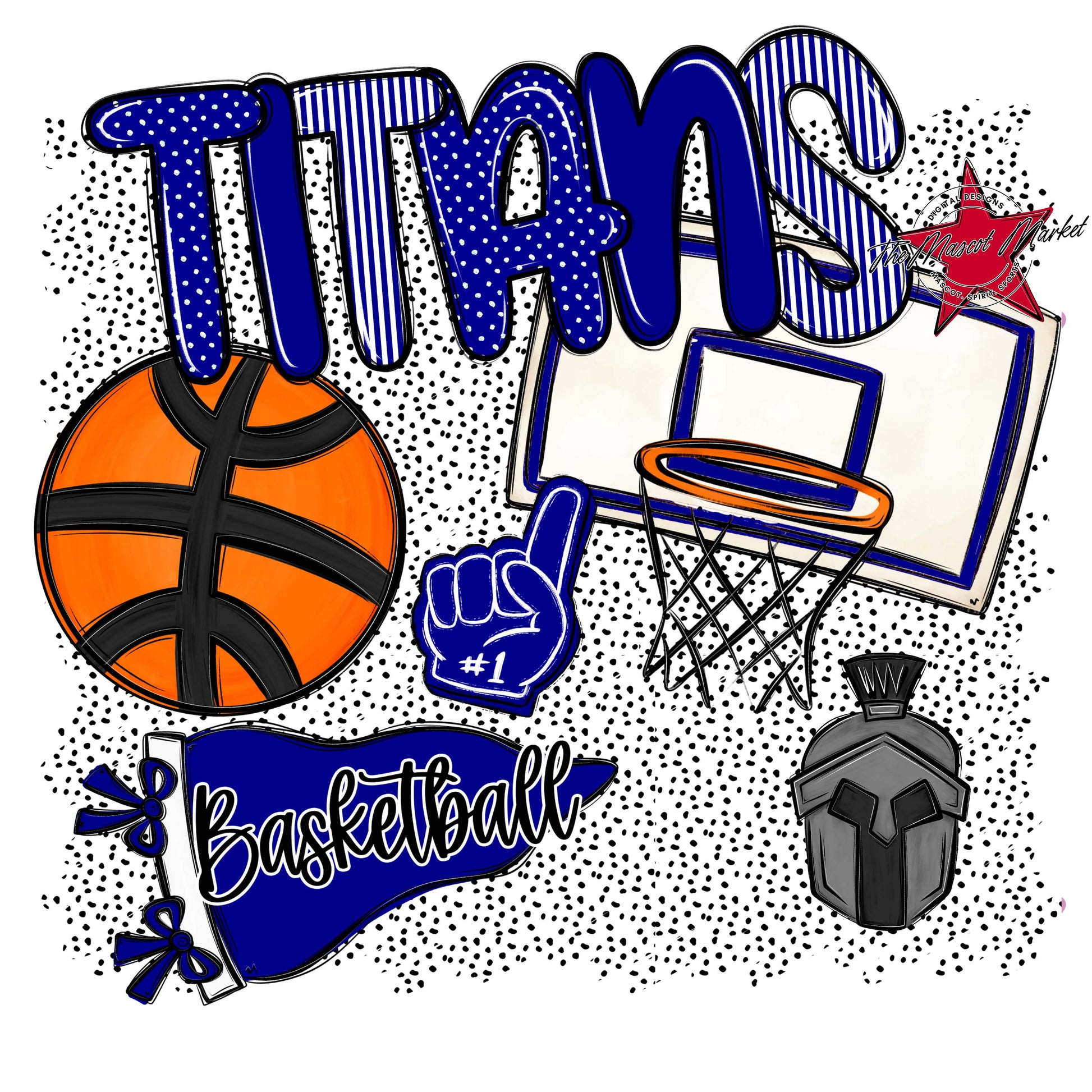 Titans Basketball Spirit-Blue