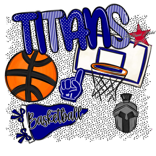 Titans Basketball Spirit-Blue