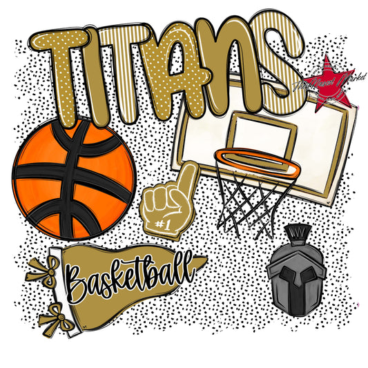Titans Basketball Spirit-Gold