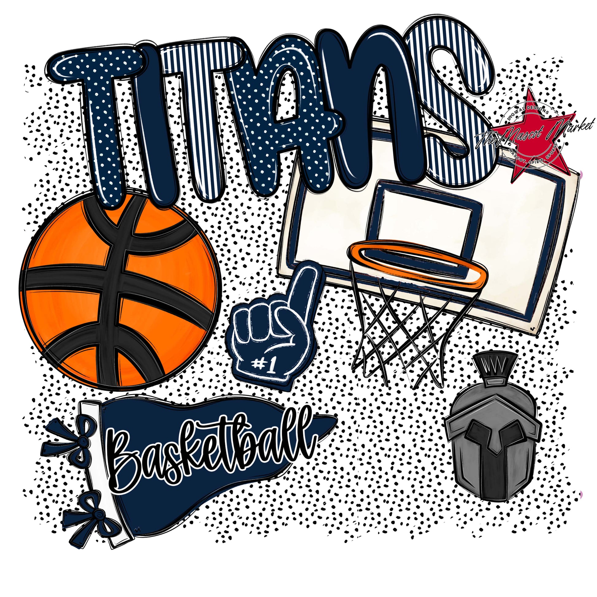 Titans Basketball Spirit-Navy