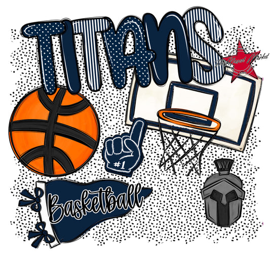 Titans Basketball Spirit-Navy