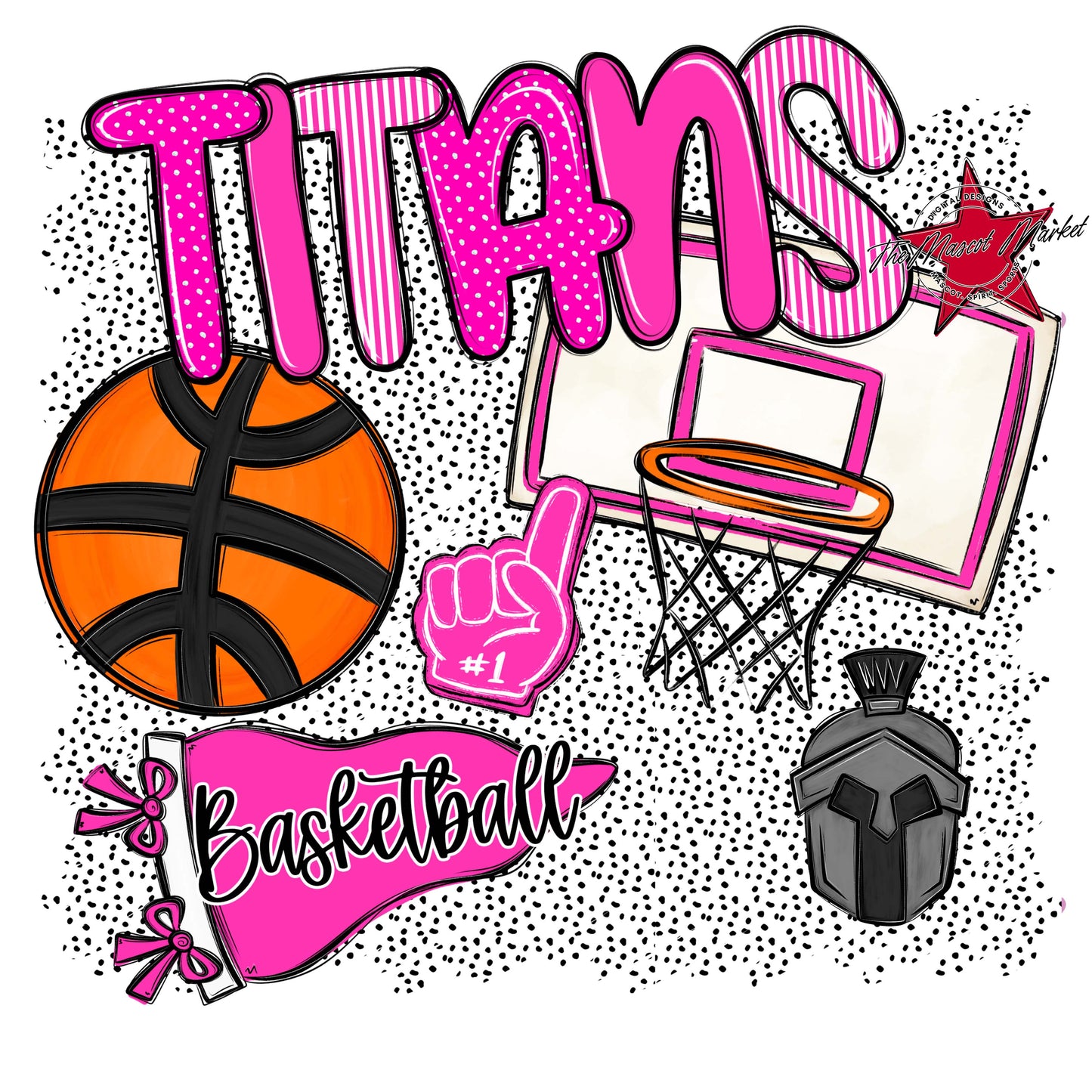 Titans Basketball Spirit-Pink