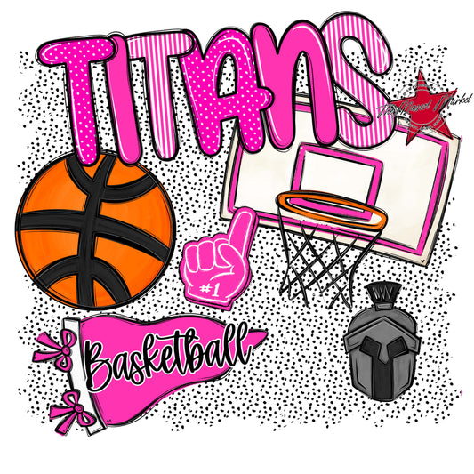 Titans Basketball Spirit-Pink