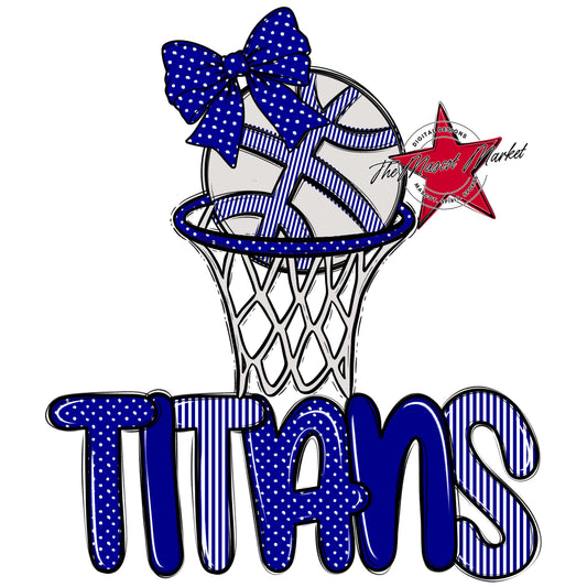 Titans Basketball Spirit Design-Blue