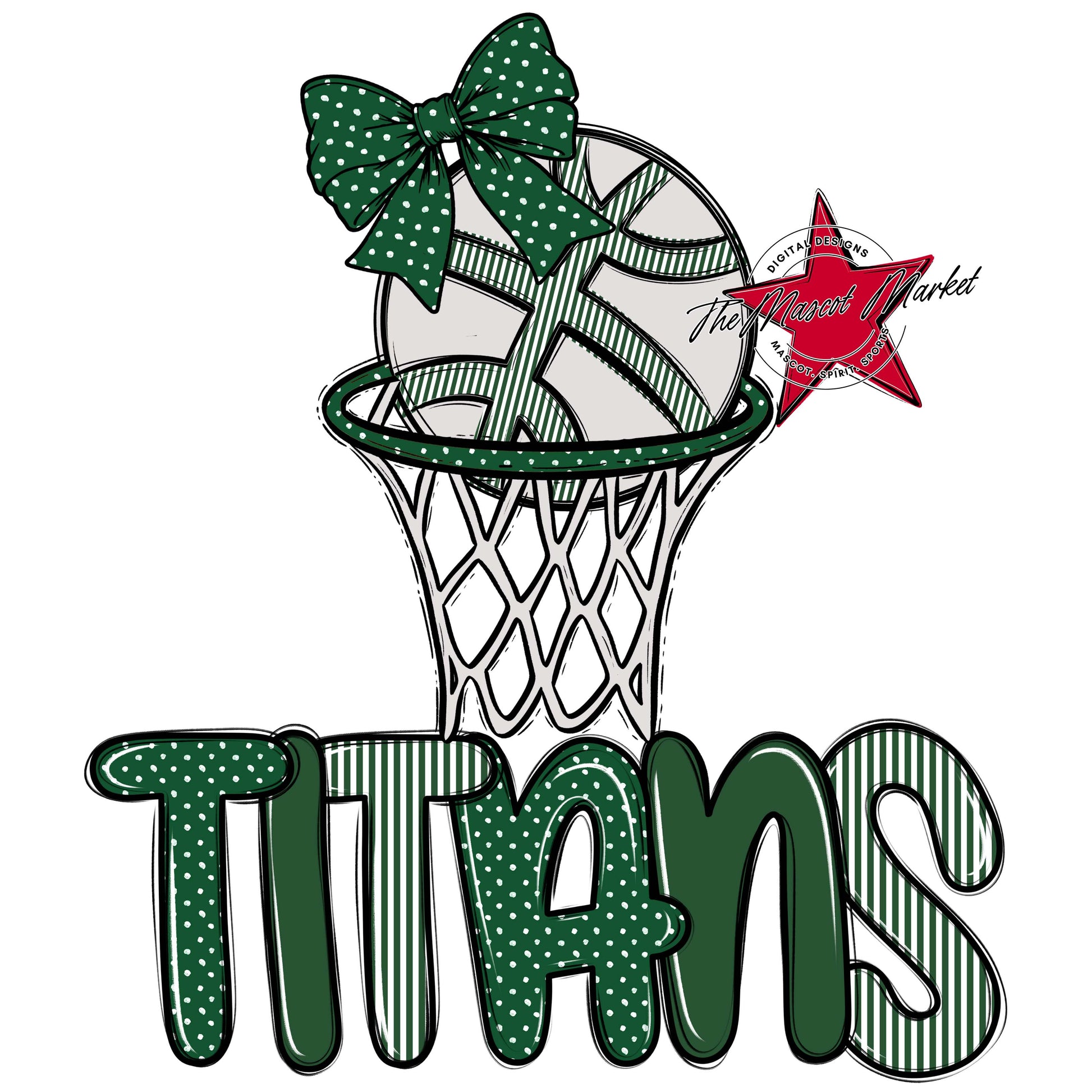 Titans Basketball Spirit Design-Green