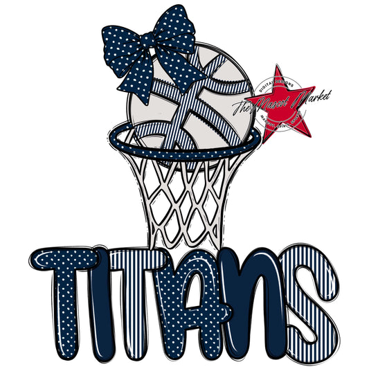 Titans Basketball Spirit Design-Navy