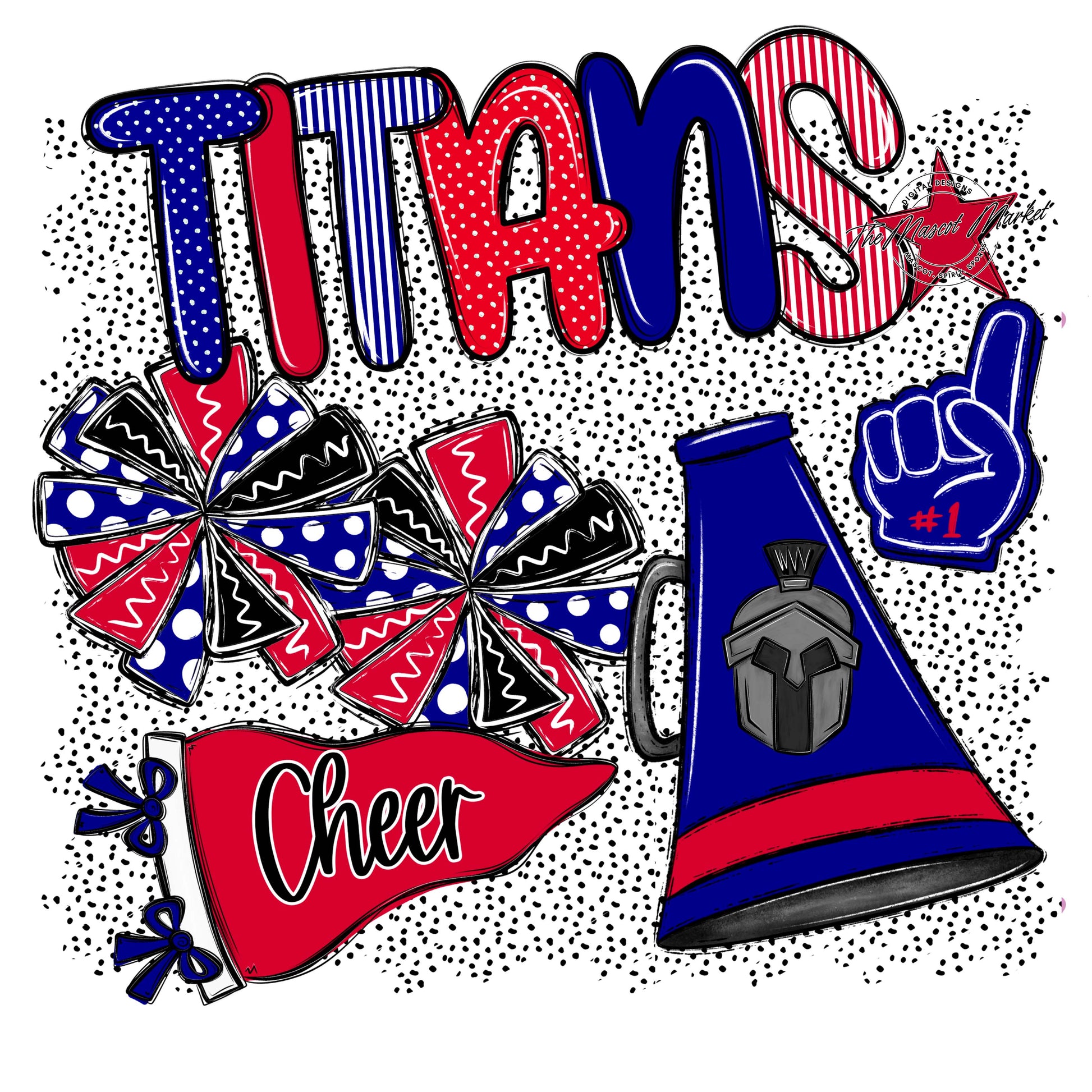 Titans Cheer Spirit-Blue & Red