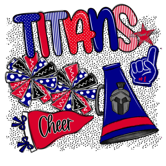 Titans Cheer Spirit-Blue & Red
