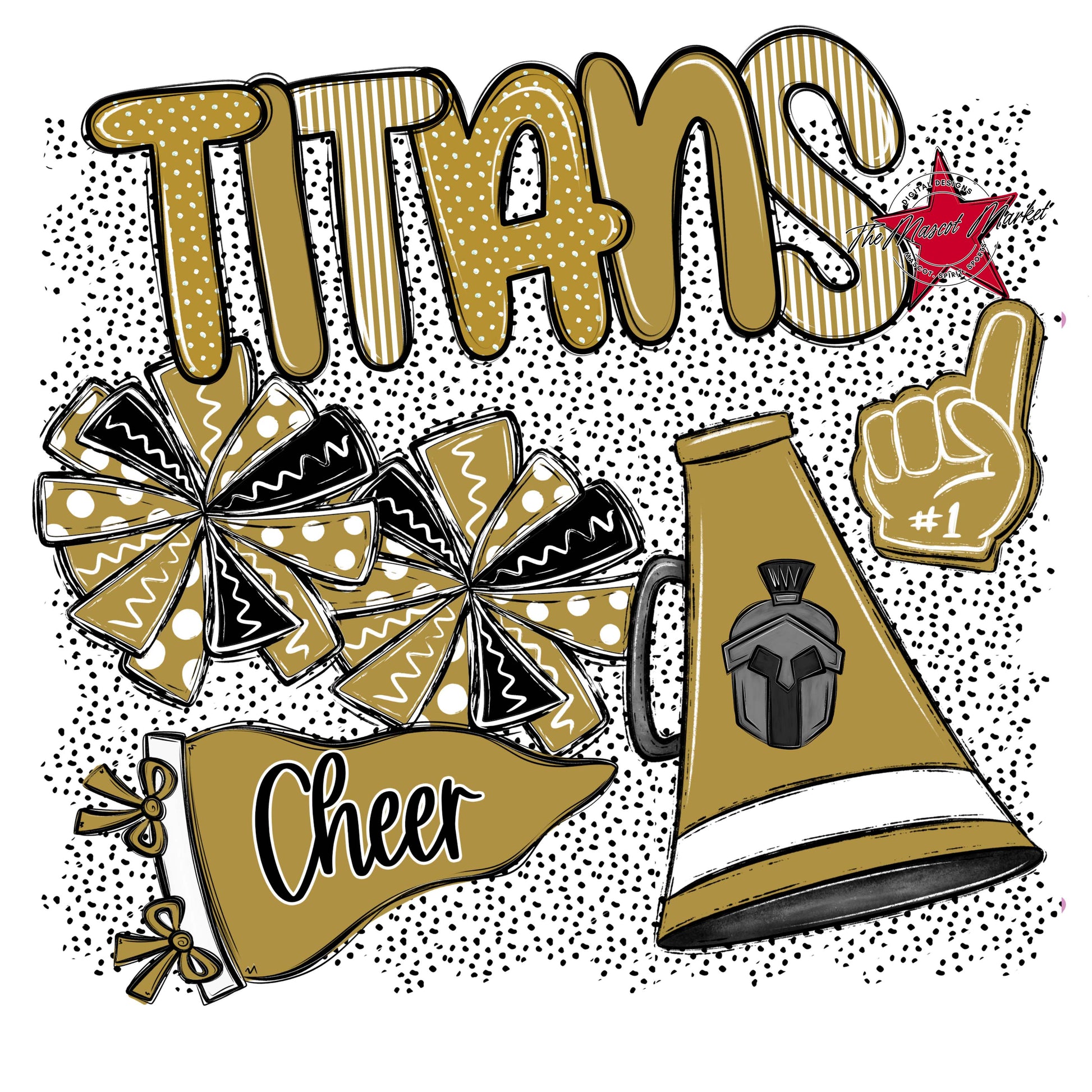 Titans Cheer Spirit-Gold