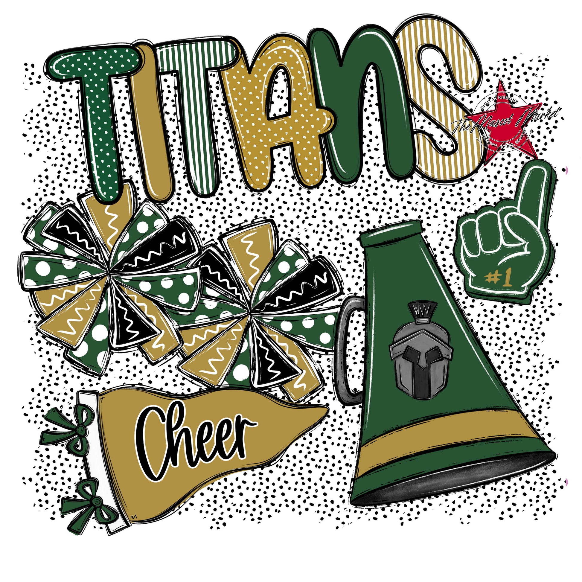 Titans Cheer Spirit-Green & Gold