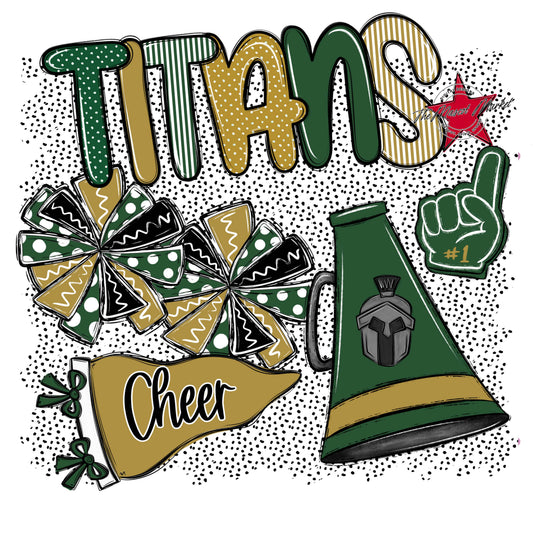 Titans Cheer Spirit-Green & Gold
