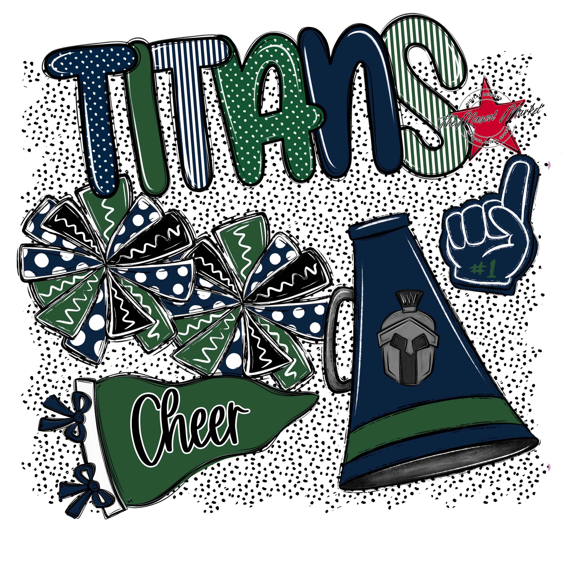 Titans Cheer Spirit-Navy & Green