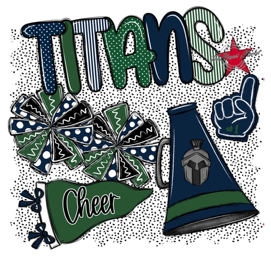 Titans Cheer Spirit-Navy & Green