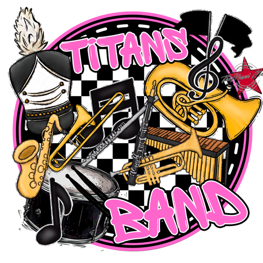 Titans Circle Band Design-Baby Pink