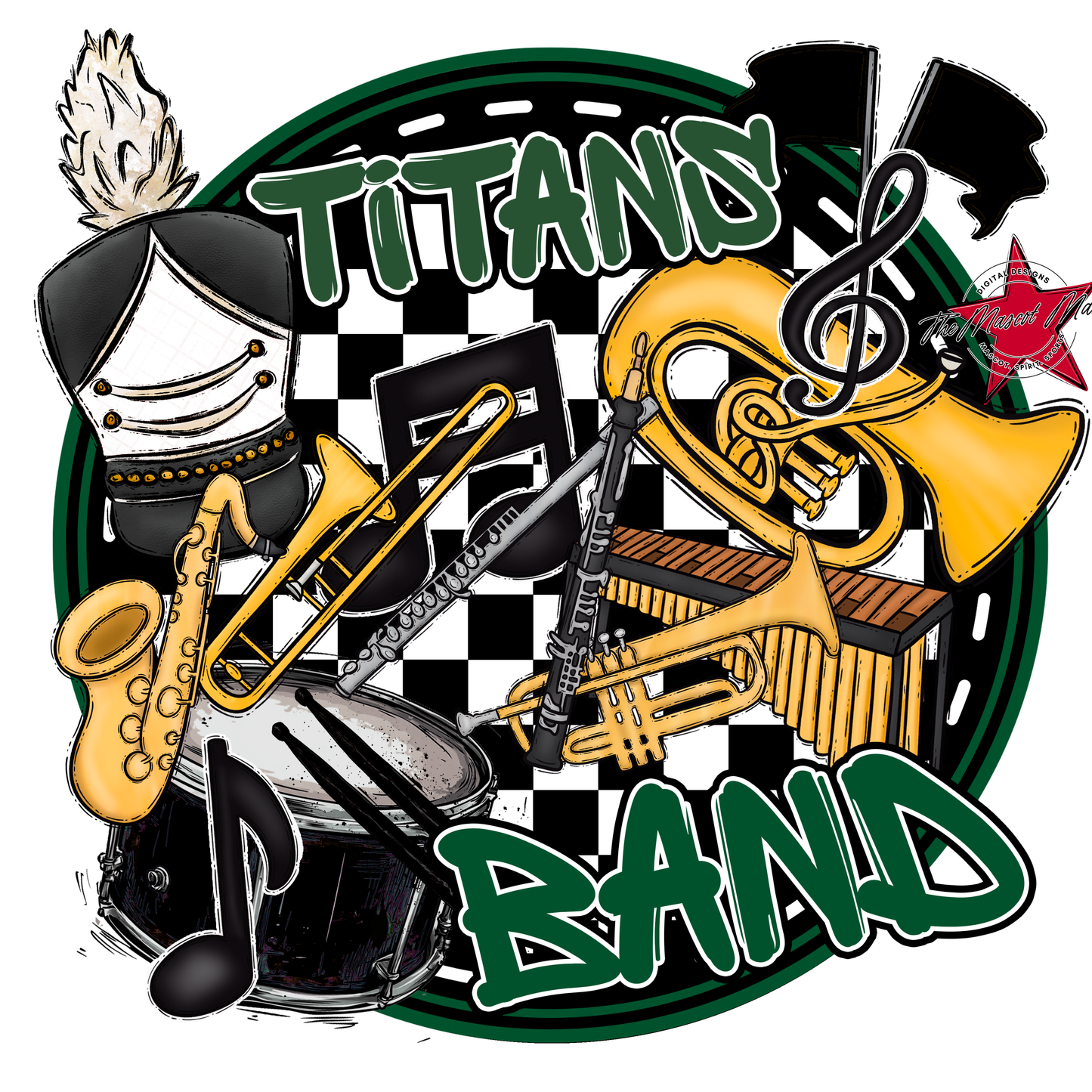 Titans Circle Band Design-Green