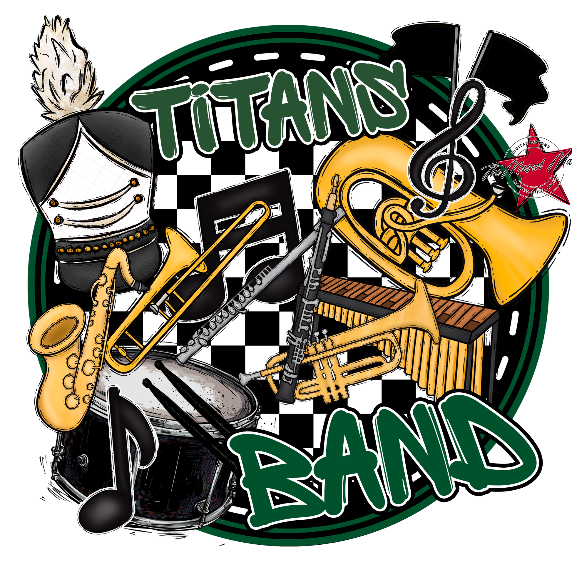 Titans Circle Band Design-Green