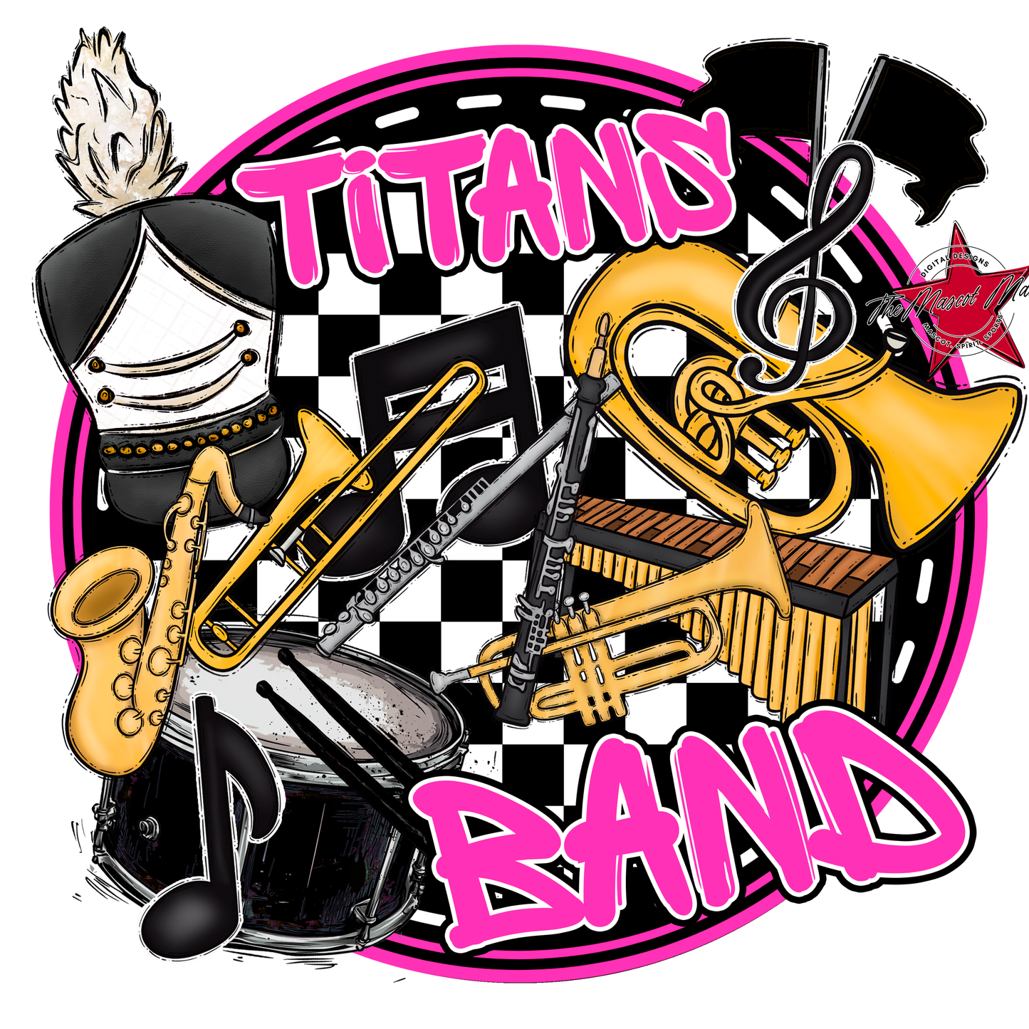 Titans Circle Band Design-Pink