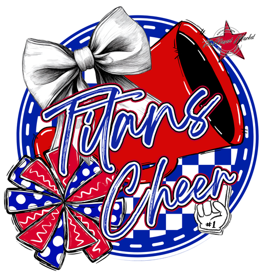Titans Circle Cheer Design-Blue-Red
