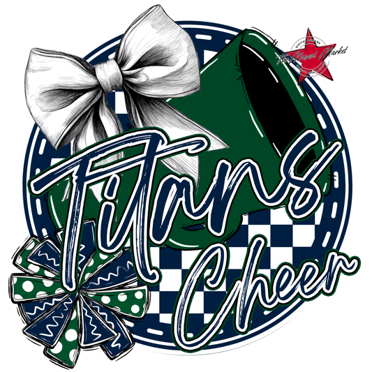 Titans Circle Cheer Design-Navy-Green