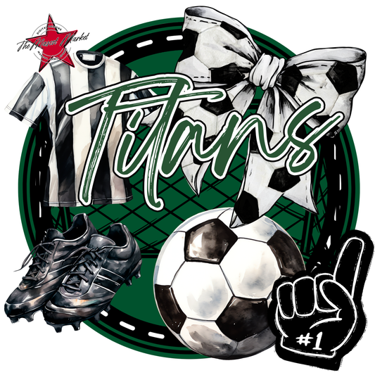 Titans Circle Soccer Design-Green