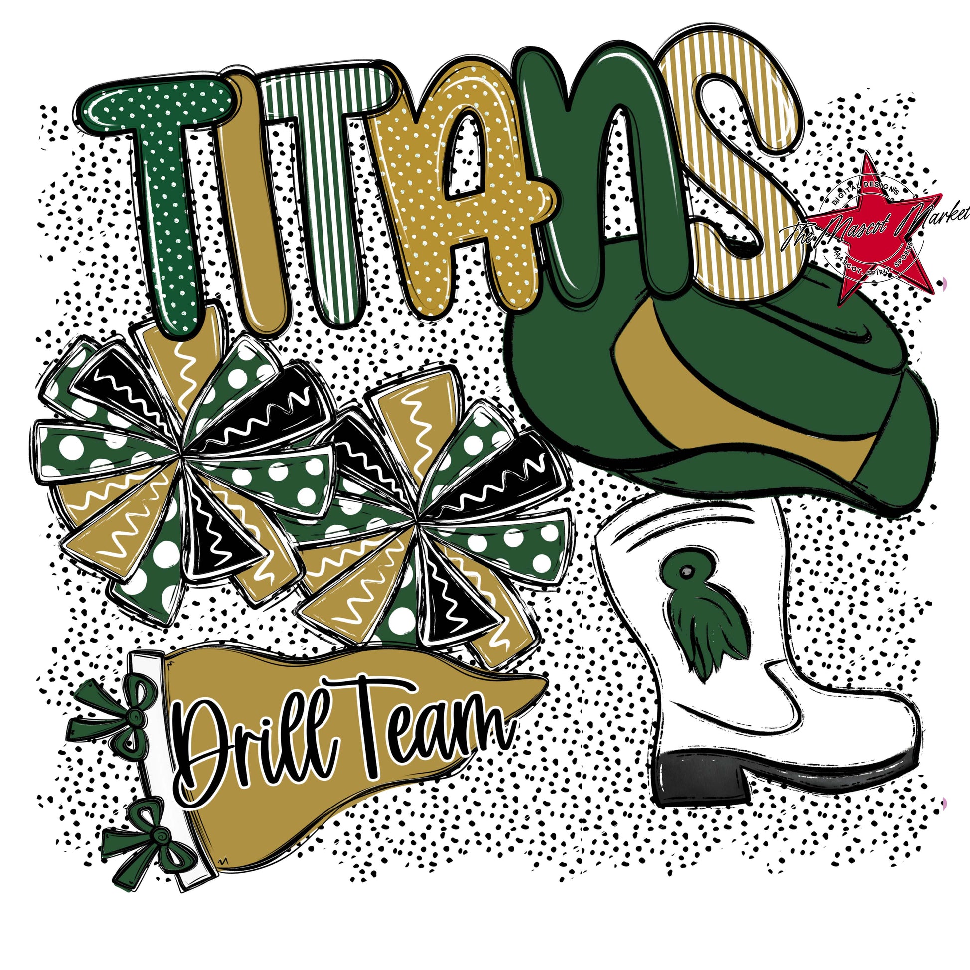 Titans Drillteam Spirit-Green & Gold