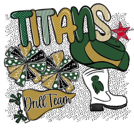 Titans Drillteam Spirit-Green & Gold