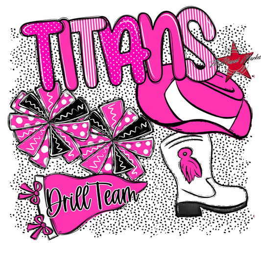 Titans Drillteam Spirit-Pink