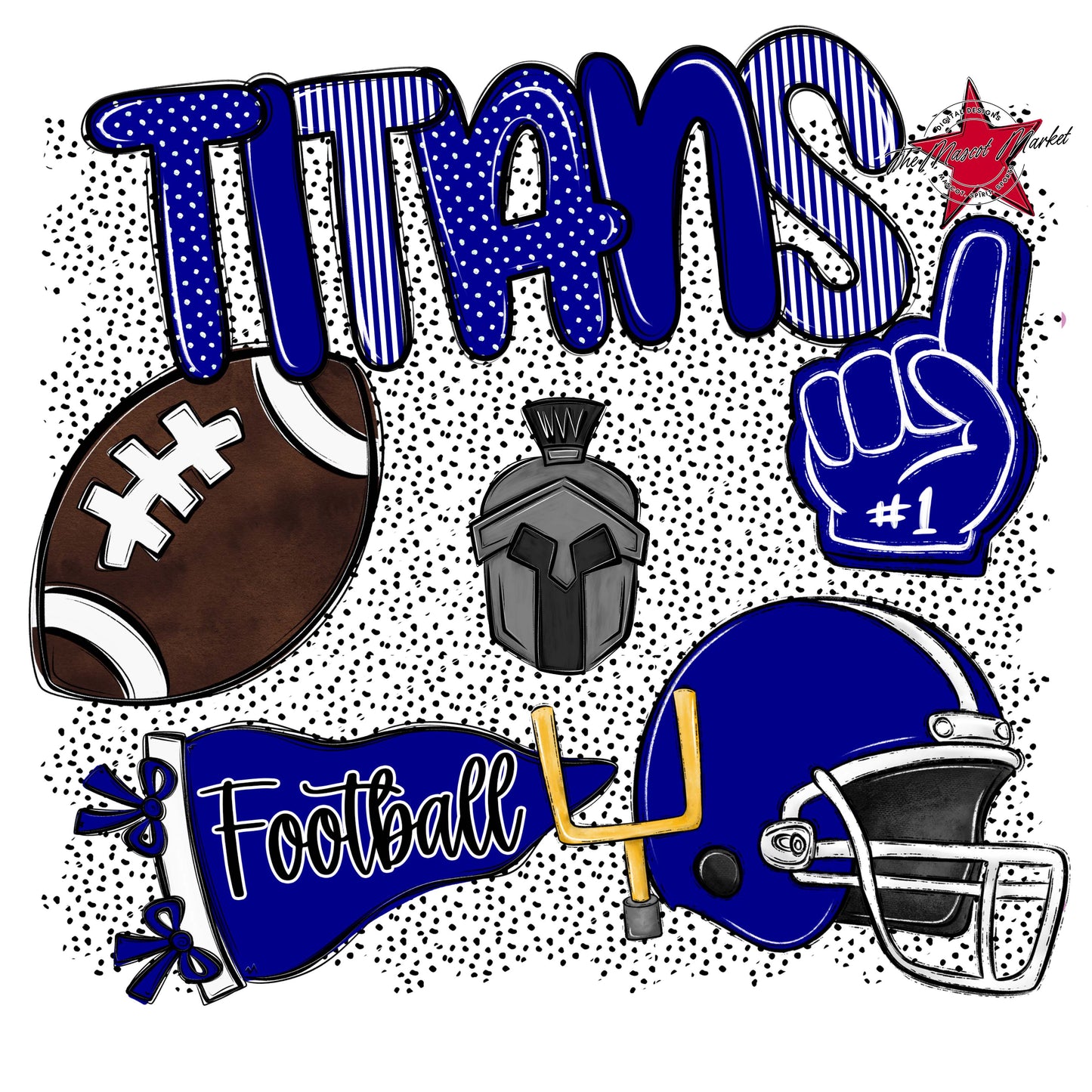 Titans Football Spirit-Blue