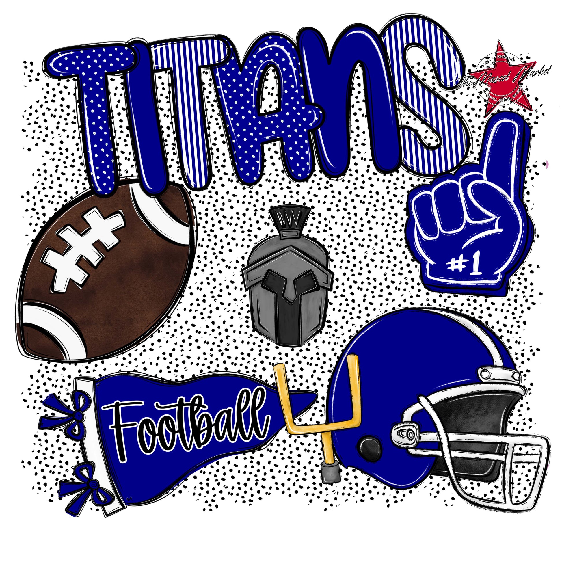 Titans Football Spirit-Blue