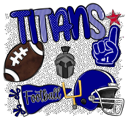 Titans Football Spirit-Blue
