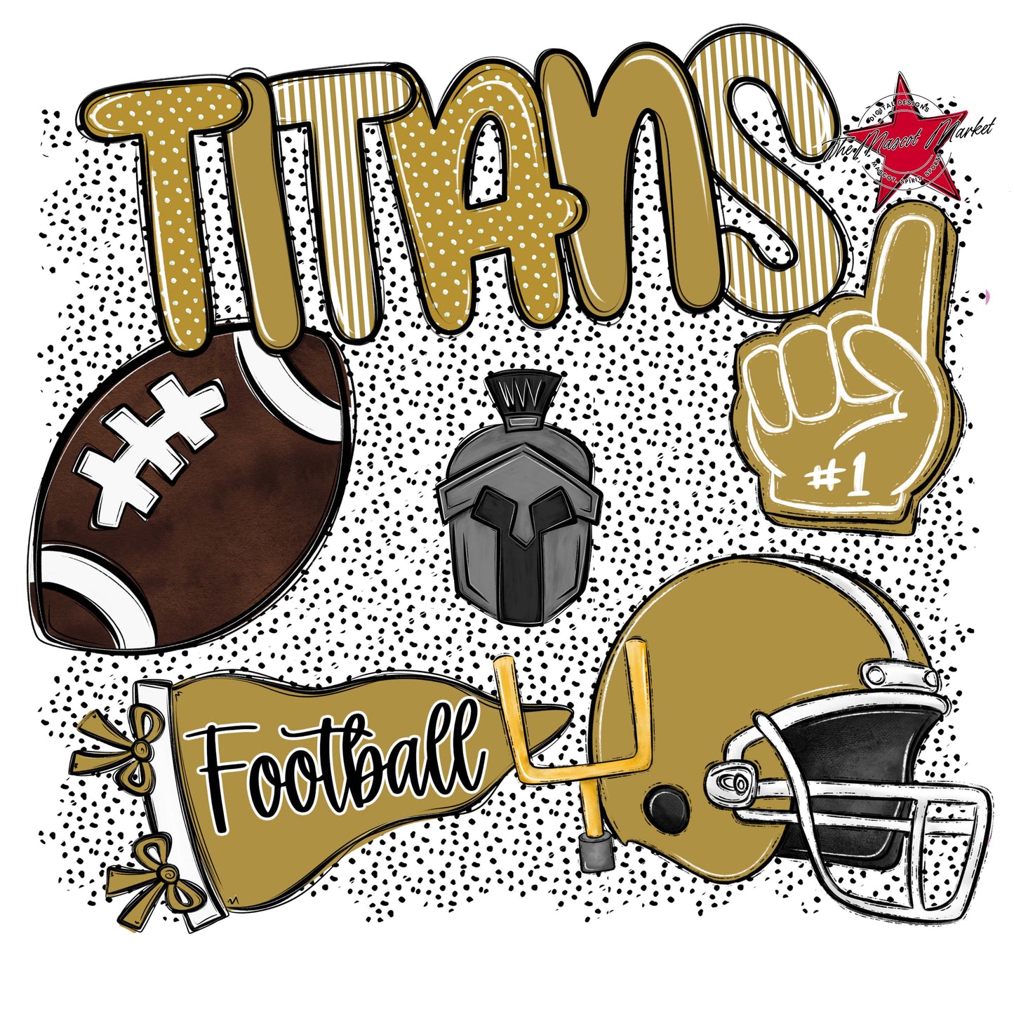 Titans Football Spirit-Gold