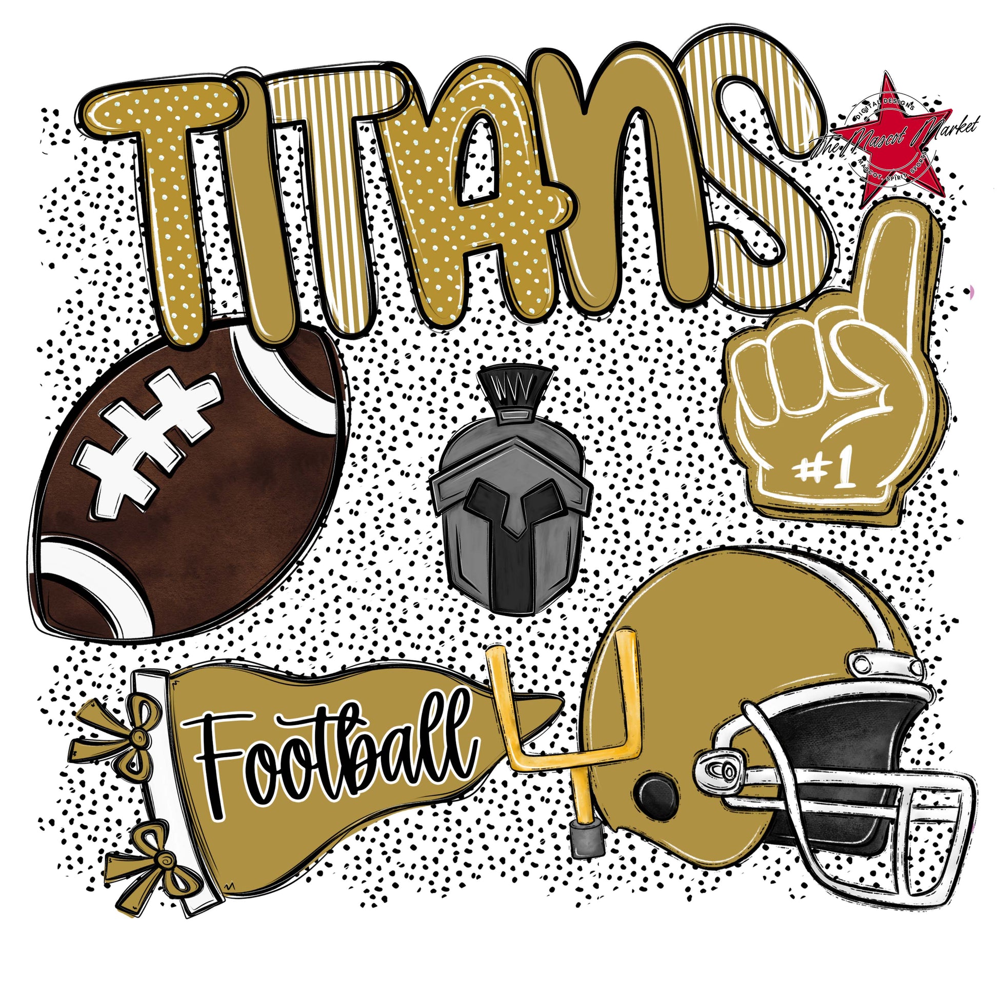 Titans Football Spirit-Gold
