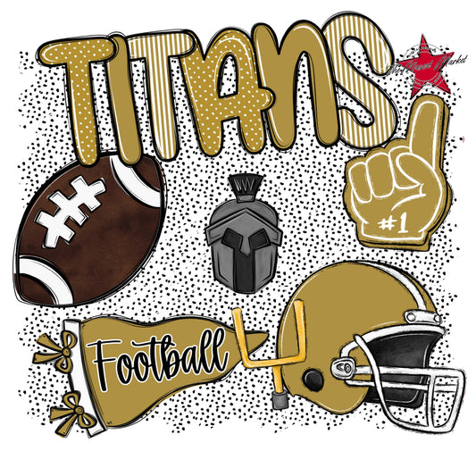 Titans Football Spirit-Gold