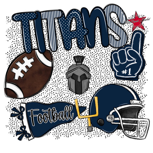 Titans Football Spirit-Navy