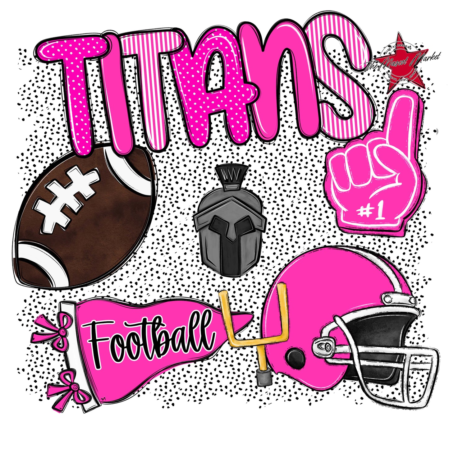 Titans Football Spirit-Pink