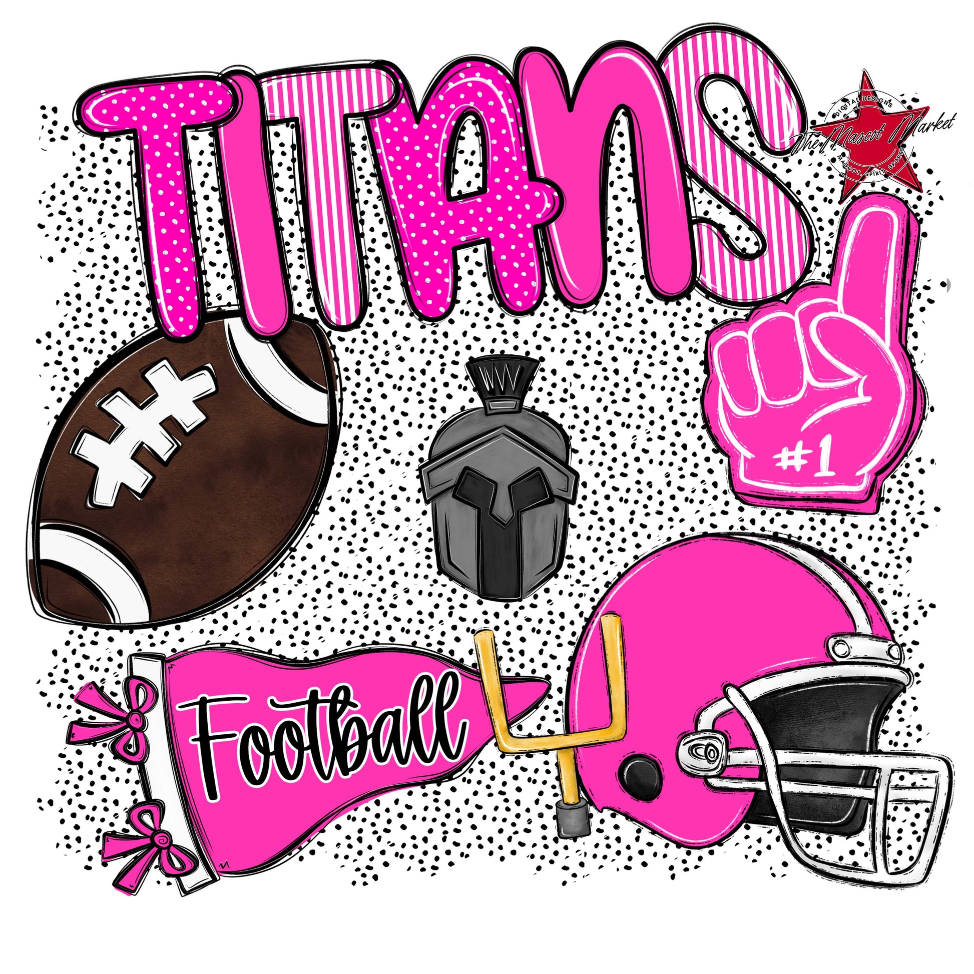 Titans Football Spirit-Pink