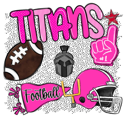 Titans Football Spirit-Pink